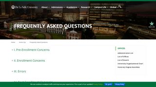
                            8. Frequently Asked Questions - De La Salle University - My DLSU
