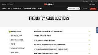 
                            8. Frequently Asked Questions (FAQ) | Loblaws