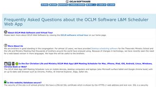 
                            12. Frequently Asked Questions for the OCLM L&M Meeting Software