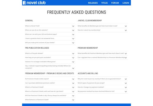 
                            5. Frequently Asked Questions - J-Novel Club