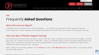 
                            7. Frequently Asked Questions - JP Markets