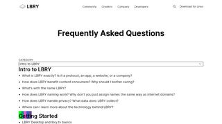 
                            3. Frequently Asked Questions - LBRY