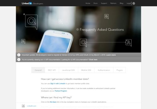 
                            4. Frequently Asked Questions | LinkedIn Developer Network