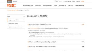 
                            3. Frequently Asked Questions | Log in | MyRAC | RAC
