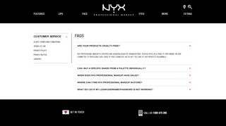 
                            9. Frequently Asked Questions - NYX Professional Makeup - NYX AU