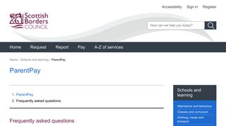 
                            11. Frequently asked questions | ParentPay | Scottish Borders Council