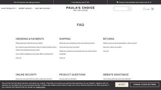 
                            4. Frequently asked questions - Paula's Choice
