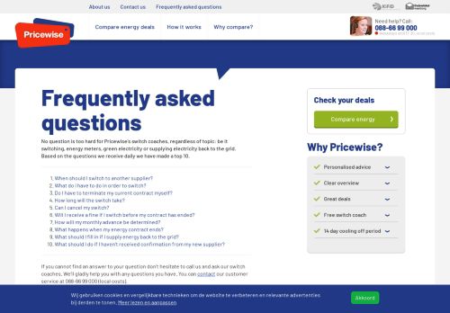 
                            7. Frequently asked questions | Pricewise.nl