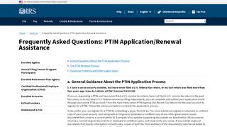 
                            4. Frequently Asked Questions: PTIN Application Renewal Assistance ...