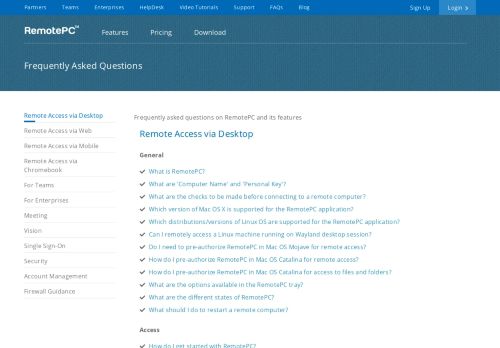 
                            13. Frequently Asked Questions - RemotePC™ - Remote Access