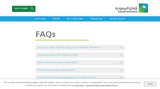 
                            7. Frequently Asked Questions | Saudi Aramco Careers