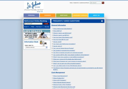 
                            13. Frequently Asked Questions - - St. Johns Bank