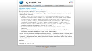 
                            5. Frequently Asked Questions - Support MyAccessWeb