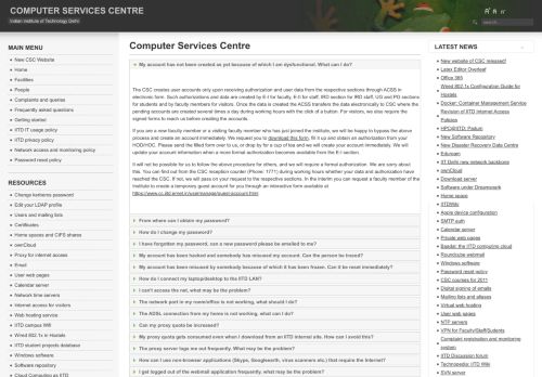 
                            8. Frequently asked questions - the Computer Services Centre - IIT Delhi