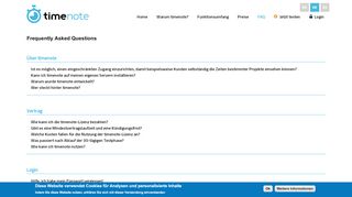 
                            8. Frequently Asked Questions | timenote