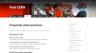 
                            9. Frequently asked questions | Visit CERN