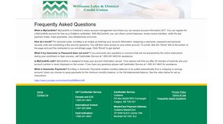 
                            7. Frequently Asked Questions - Williams Lake and District Credit ...