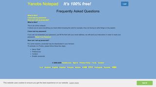 
                            5. Frequently Asked Questions - Yanobs Free Online Notepad