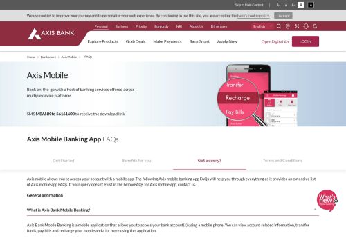
                            1. Frequently Asked Questions(FAQs) of Axis Mobile App - Axis Bank