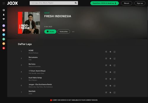 
                            4. FRESH INDONESIA - Playlist by JOOX Indonesia JOOX