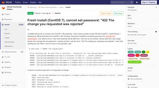 
                            9. Fresh install (CentOS 7), cannot set password: 