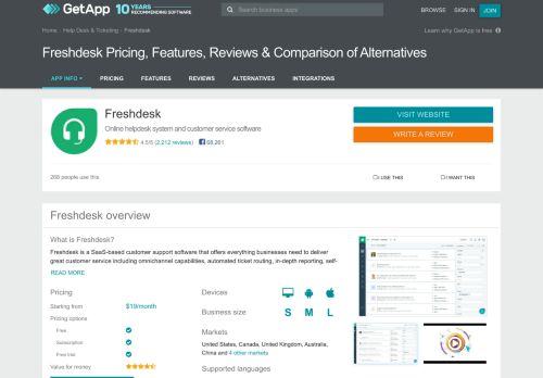 
                            13. Freshdesk Software 2019 Pricing & Features | GetApp®