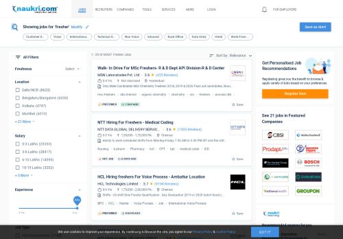 
                            1. Fresher Jobs, 26725 Fresher Openings - Naukri.com