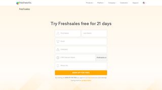 
                            3. Freshsales CRM Software | FREE Signup - Freshworks