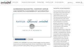 
                            13. FRHI Accor Hotels Merger - Swissôtel Hotels & Resorts - Swissotel