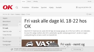 
                            11. Fri bilvask » Få et abonnement på fri bilvask til kun 149,- DKK | OK - OK