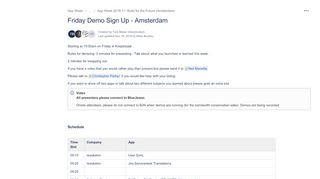 
                            12. Friday Demo Sign Up - Amsterdam - App Week - Ecosystem ...