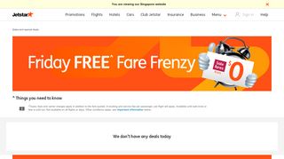 
                            10. Friday FREE Fare Frenzy | Jetstar