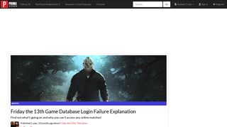 
                            11. Friday the 13th Game Database Login Failure Explanation | News ...