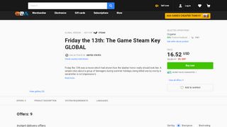 
                            13. Friday the 13th: The Game (PC) - Buy Steam Game CD-Key - G2a.com