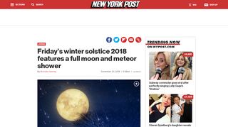 
                            12. Friday's Winter Solstice 2018 features a full moon and meteor shower