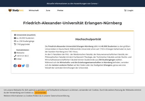 
                            13. Friedrich-Alexander-Universität Erlangen-Nürnberg - Studiengänge ...