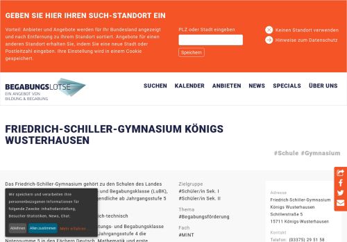 
                            13. Friedrich-Schiller-Gymnasium Königs Wusterhausen | Begabungslotse