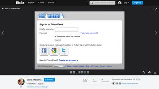 
                            1. FriendFeed - Sign in | friendfeed.com/account/login | Chris Messina ...