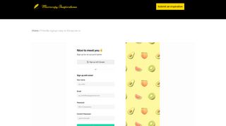 
                            5. Friendly signup copy on Emojicom.io - Microcopy Inspirations