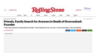
                            13. Friends, Family Search for Answers in Death of Grooveshark Founder ...