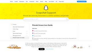 
                            3. Friends Screen Icon Guide - Snapchat Support