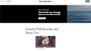 
                            12. Friends With Benefits, and Stress Too - The New York Times