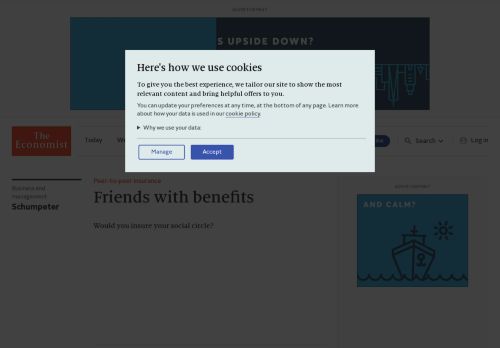 
                            11. Friends with benefits - Peer-to-peer insurance - The Economist