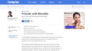 
                            8. Friends with Benefits | Psychology Today