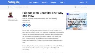 
                            10. Friends With Benefits: The Why and How | Psychology Today