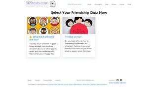 
                            4. Friendship Quizzes: What Kind Of Friend Are You? - 365Tests