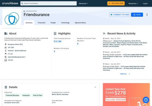 
                            3. Friendsurance | Crunchbase