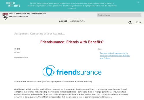 
                            2. Friendsurance: Friends with Benefits? – Digital Innovation and ...