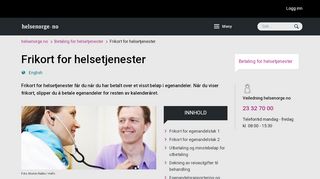 
                            8. Frikort for helsetjenester - helsenorge.no