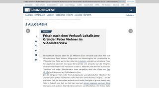 
                            13. Frisch nach dem Verkauf: Lokalisten-Gründer Peter Wehner im ...